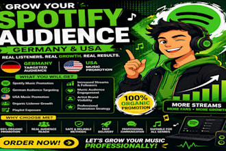 german spotify music promotion, usa music promotion