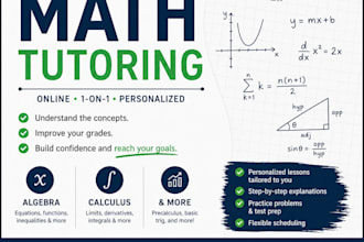 tutor you in high school math and intro calculus