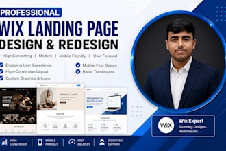 design wix landing page or wix studio website design with wix cms