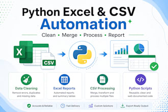 automate excel and CSV reports using python