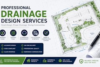 design professional drainage plans and stormwater management system