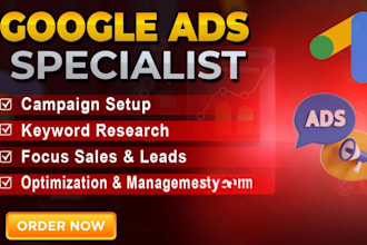 be google ads specialist for ecommerce and local business with management