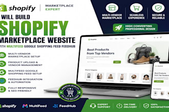 build shopify marketplace website with multifeed google shopping feed feedhub