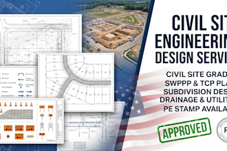 civil site grading plan tcp and swppp subdivision washington ohio florida