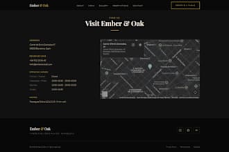 build a modern restaurant or bar website