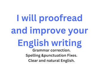 proofread and improve your english writing