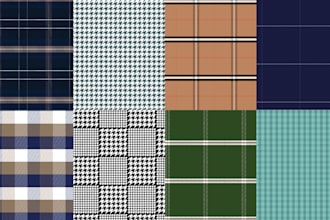 design plaid, gingham and check seamless textile prints