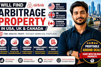 find airbnb arbitrage property in UK US canada