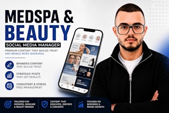 design social media posts for medspa beauty and skincare brands