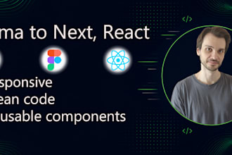 convert figma to react or nextjs website
