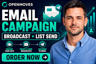 setup openmoves email campaign openmoves broadcast openmoves list send