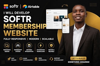 develop a fully responsive softr membership website