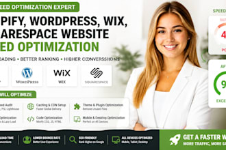 do shopify wordpress wix squarespace website speed optimization for fast loading