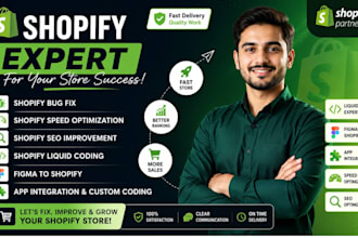 fix shopify bug shopify speed shopify seo shopify liquid figma app integration