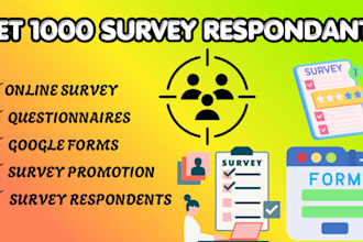 get 1000 survey respondents for online forms questionnaires and polls