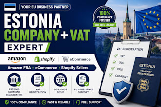 do estonia company registration, vat, ioss, oss for ecommerce amazon fba sellers