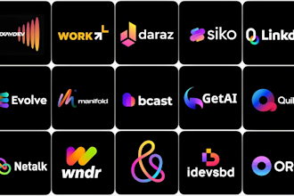 design modern tech startup logo , brand identity style guide