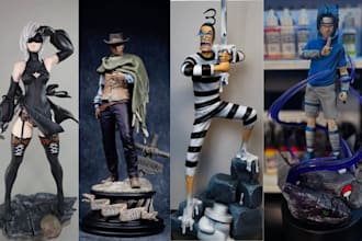 3d print and paint anime miniature painting resin printing warhammer 3d printing