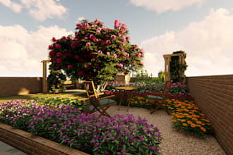 design your large garden with functional 2d plans and 3d renders