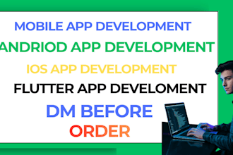 do mobile app development for ios andriod flutter react native as app developer