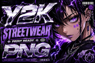 design y2k streetwear t shirt designs