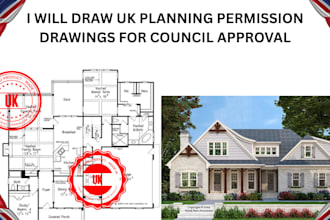 draw UK building planning permission drawings for council approval
