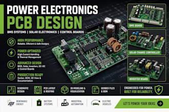 design power electronics pcb, control boards, bms and solar electronics pcb