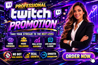 promote your twitch channel, for live viewers