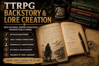 craft immersive character lore for ttrpgs