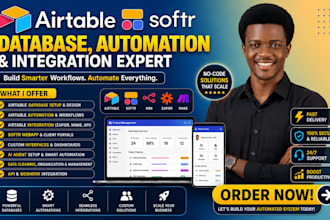 build or setup airtable database, airtable integration, airtable automation