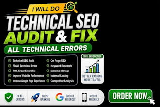 audit and fix technical SEO errors and indexing issues
