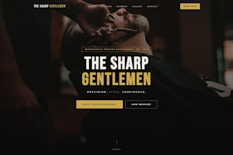 create a stylish barbershop or hair salon website