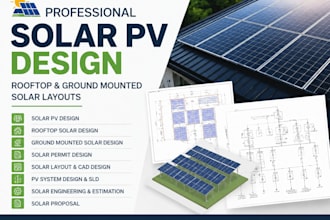 do professional solar pv design, rooftop and ground mounted solar layouts