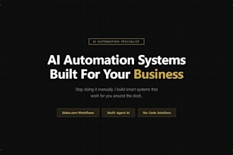 build an ai automation system or multi agent workflow for your business