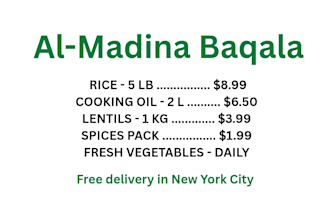design a professional grocery store menu or price list