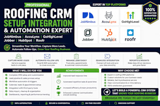 setup jobnimbus acculynx gohighlevel jobber hubspot roofr integration