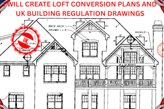 create loft conversion plan and UK building house extension, regulation drawings