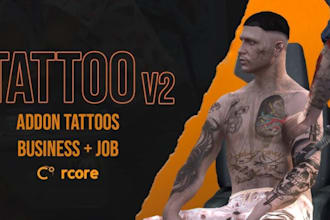 develop fivem custom ped , fivem clothing, custom tattoo, custom chains