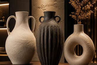 design custom 3d vase model, 3d printable vase stl for home decor