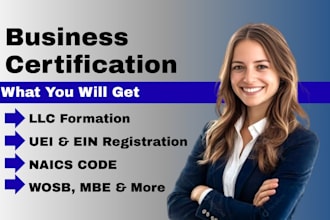 do llc formation, ein, and wosb or mbe business certification