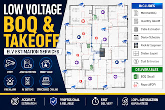 do takeoff and boq for low voltage