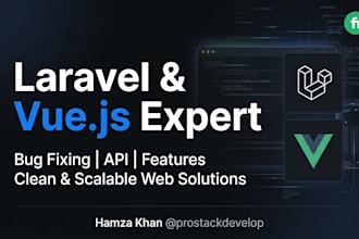 develop laravel vue js web application