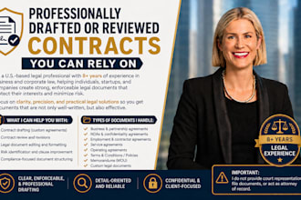 professionally draft and review contracts and legal documents