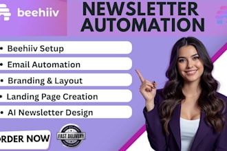 design beehiiv ai newsletter, beehiiv landing page automation beehiiv website