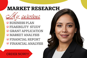 create feasibility study, market research and financial analysis