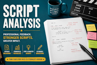 write script notes feedback coverage analysis for TV movie film pilot screenplay