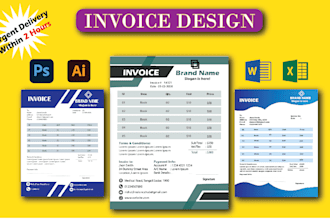 design an eye catching invoice for you