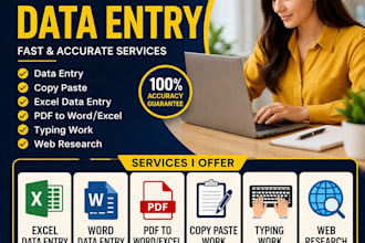 do data entry,copy paste,web research and typing work
