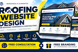 design a roofing website for your roofing company