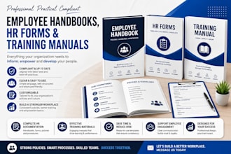 create employee handbook HR forms, training manual and job offer letter